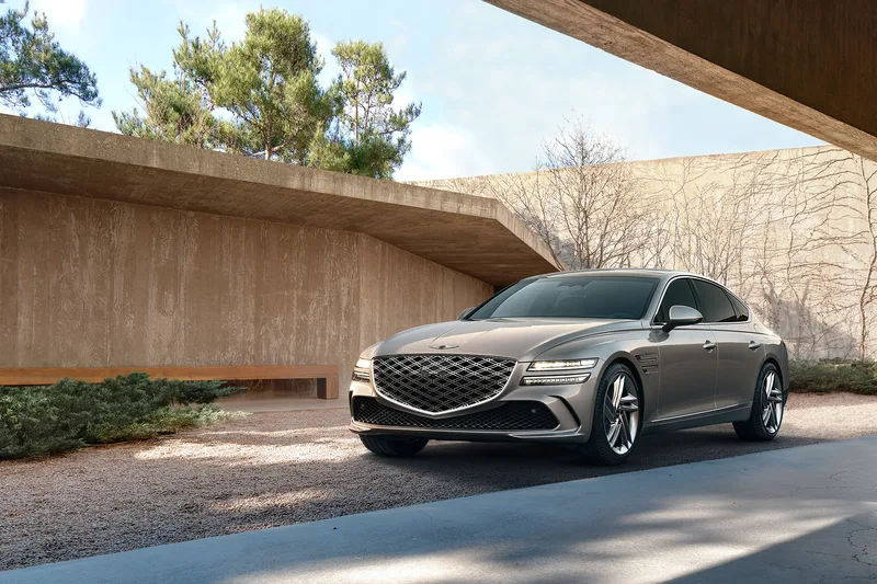 ภาพรถ Genesis G80 ของแท้จากสื่อทางการของผู้ผลิต ใช้ประกอบการเลือกไซซ์ยางให้ตรงรุ่น