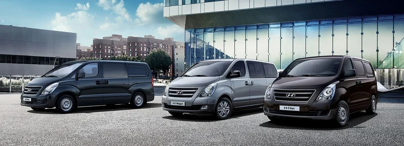 ภาพรถ Hyundai H-1 / Starex ของแท้จากสื่อทางการของผู้ผลิต ใช้ประกอบการเลือกไซซ์ยางให้ตรงรุ่น
