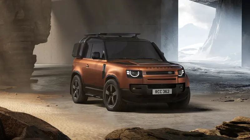 ภาพรถ Land Rover Defender ของแท้จากสื่อทางการของผู้ผลิต ใช้ประกอบการเลือกรุ่น