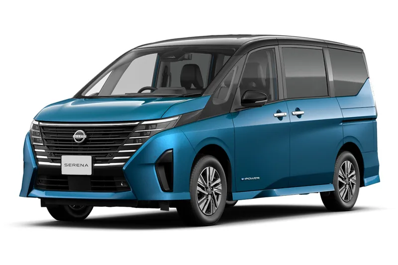 ภาพรถ Nissan Serena ของแท้จากสื่อทางการของผู้ผลิต ใช้ประกอบการเลือกไซซ์ยางให้ตรงรุ่น